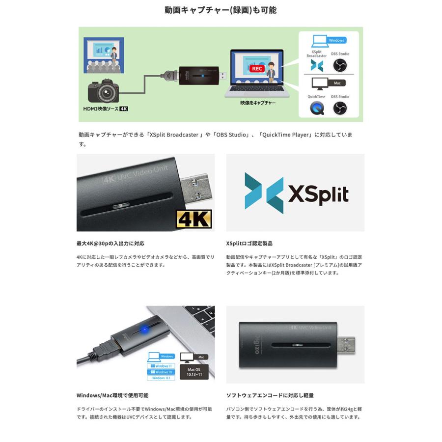 PRINCETON（プリンストン） Digizo UVC対応 4K HDMI USB 変換ユニット