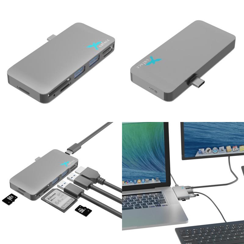 IMMEDIA 7in1 Docking USB Type-C Hub & Reader & HDMI + PD for LAPTOP マルチハブ ドッキングステーション メタルケース PD対応 ネコポス不可｜ec-kitcut｜02
