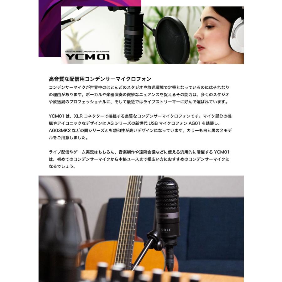 YAMAHA ヤマハ YCM01 単一指向性 カーディオイド XLR コンデンサーマイク ブラック YCM01 B ネコポス不可｜ec-kitcut｜02