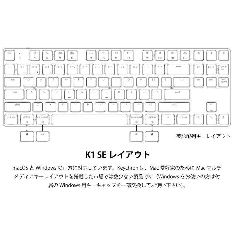Keychron K1 SE V5 Mac英語配列 有線 / Bluetooth 5.1 ロー 