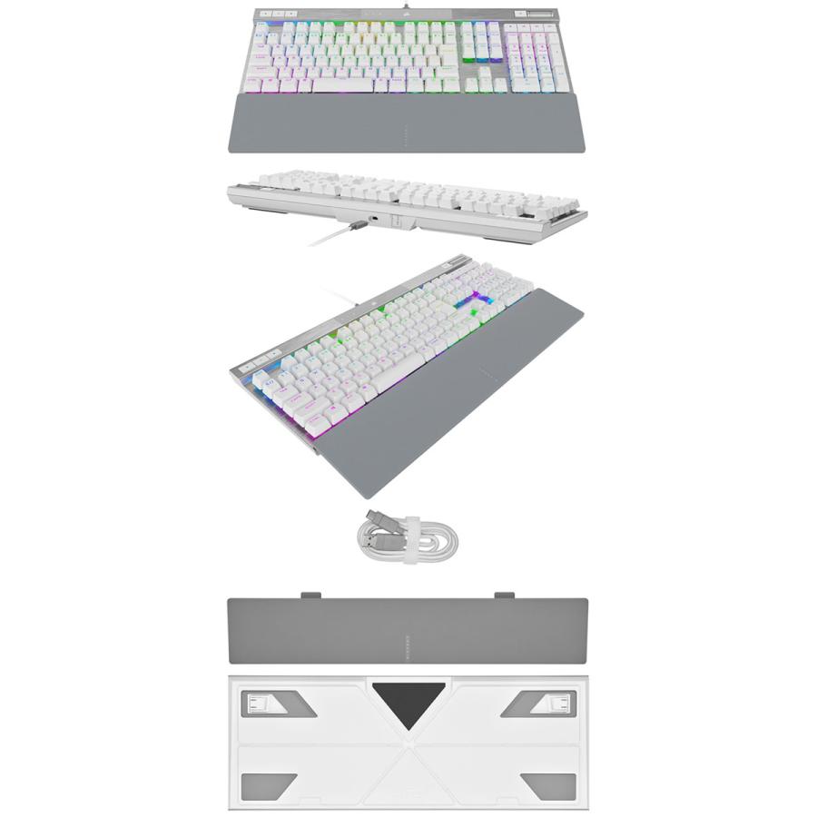 Corsair コルセア K70 PRO OPX 日本語配列 有線 テンキー付き カナ無し メカニカル ゲーミングキーボード White CH910951AJP ネコポス不可