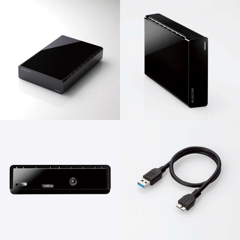 エレコム ELECOM 4TB Desktop Drive USB 3.2 Gen1 TV向け外付けハードディスク Black ELD-HTV040UBK ネコポス不可｜ec-kitcut｜02