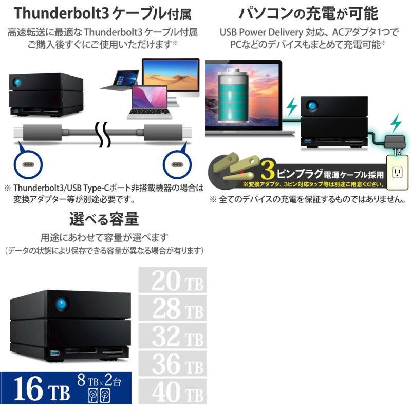 LaCie ラシー HDD ハードディスク 16TB Thunderbolt 3 【公式通販】