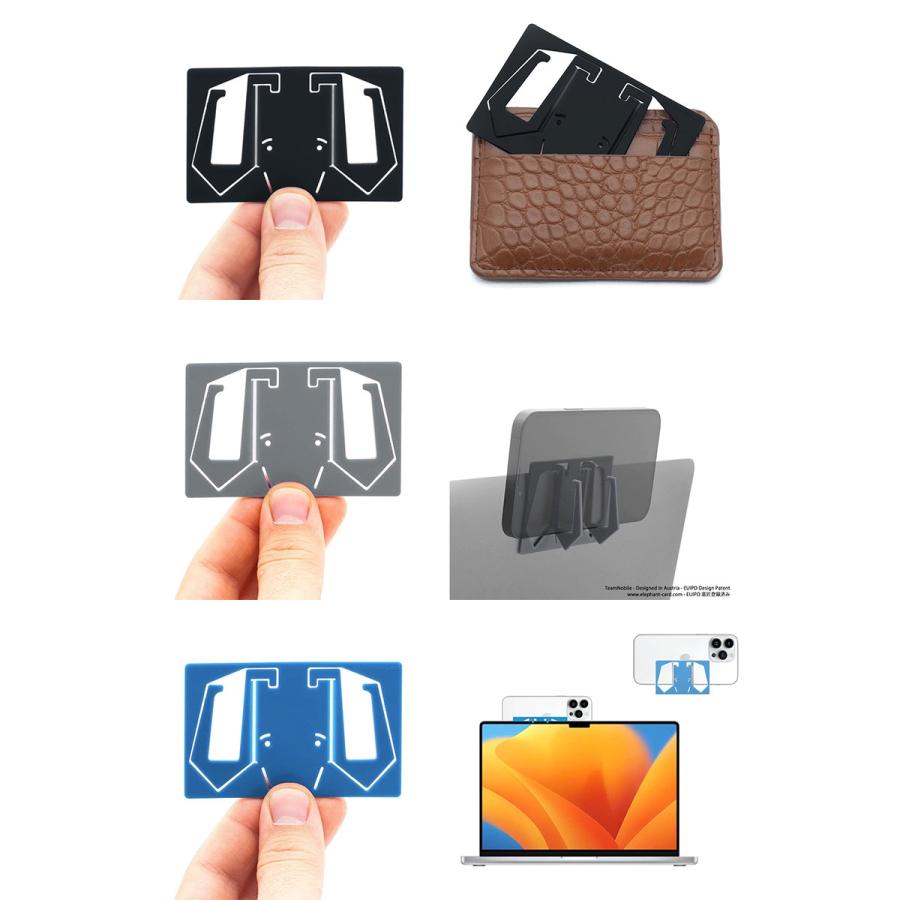 Elephant Card エレファントカード MacBook用 iPhone 連係カメラマウントブラック EL-V1-BLK | ブランド登録なし | 01