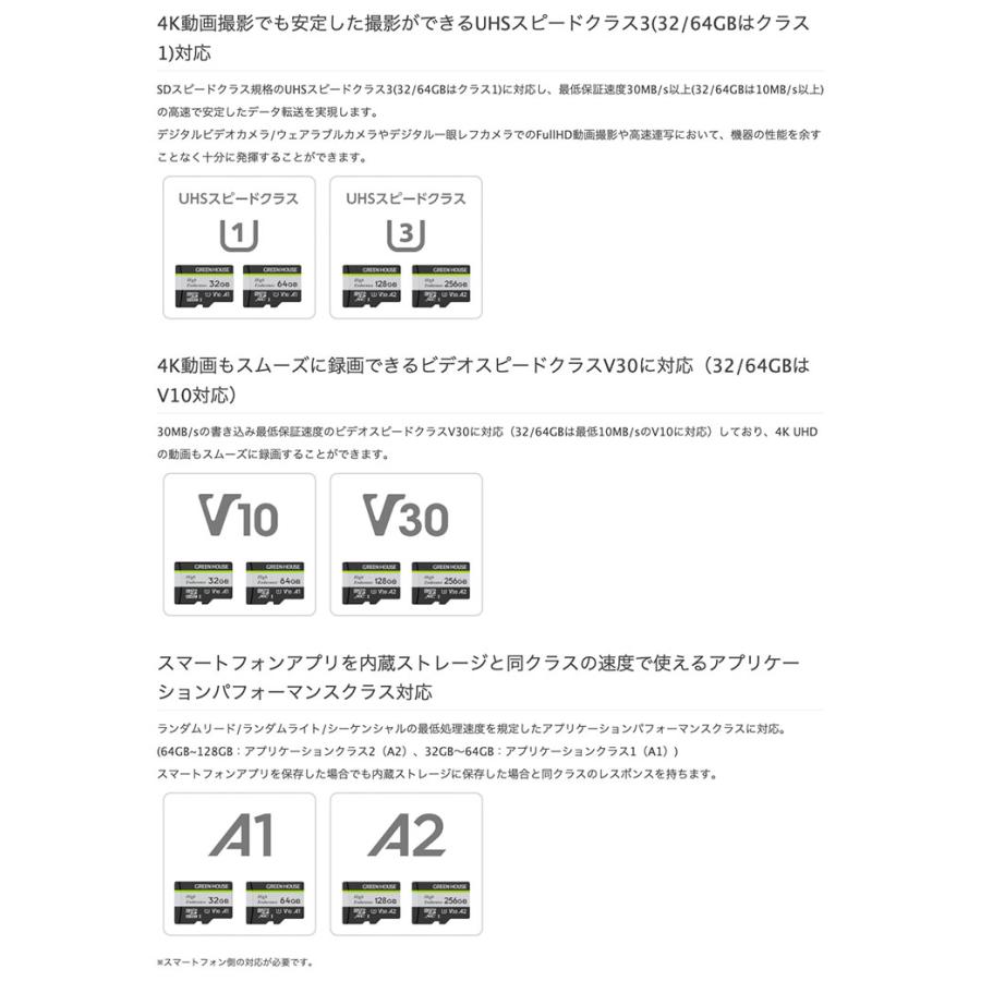 GREEN HOUSE（グリーンハウス） 256GB ドライブレコーダー・アクション