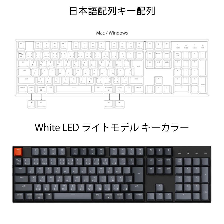 Keychron K10 Mac日本語配列 茶軸 WHITE LED Gateron G Pro Keychron K10 Mac日本語配列 茶軸 WHITE LED Gateron G Pro