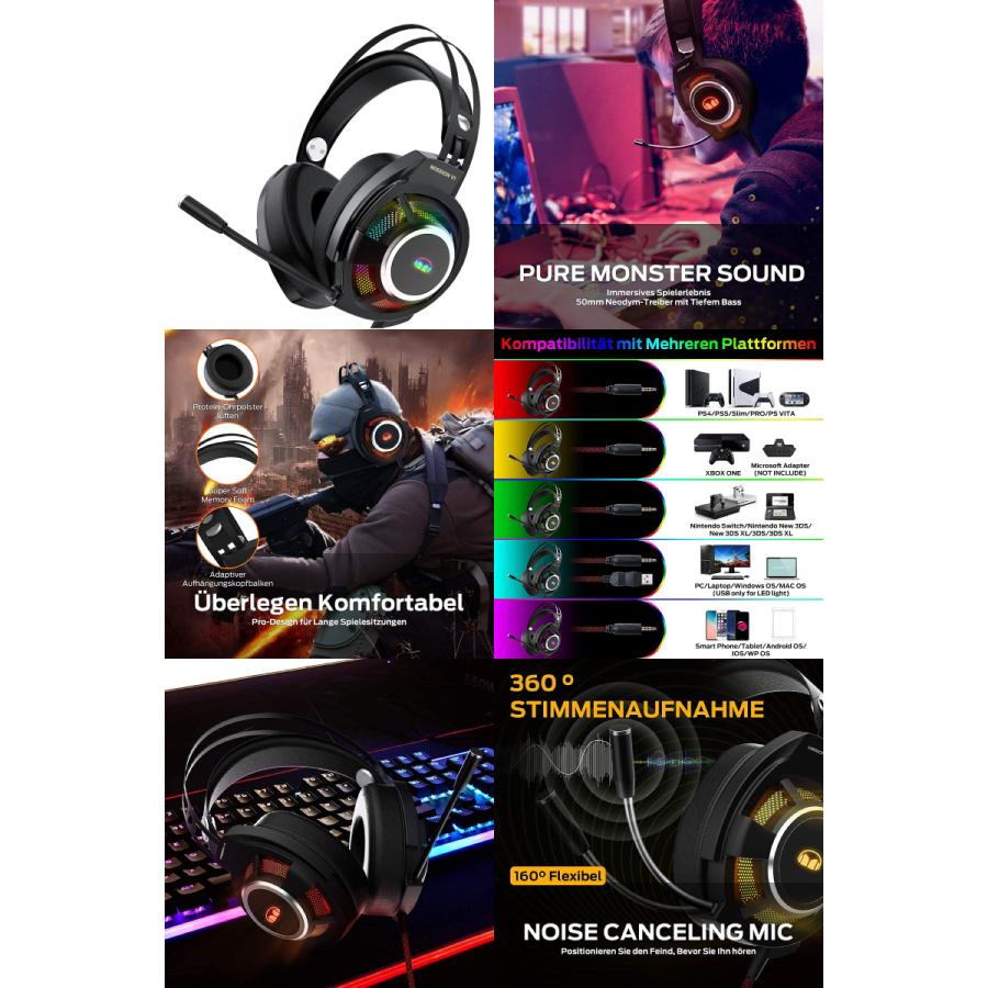 MONSTER MONSTER CABLE ゲーミング ヘッドセット Mission V1