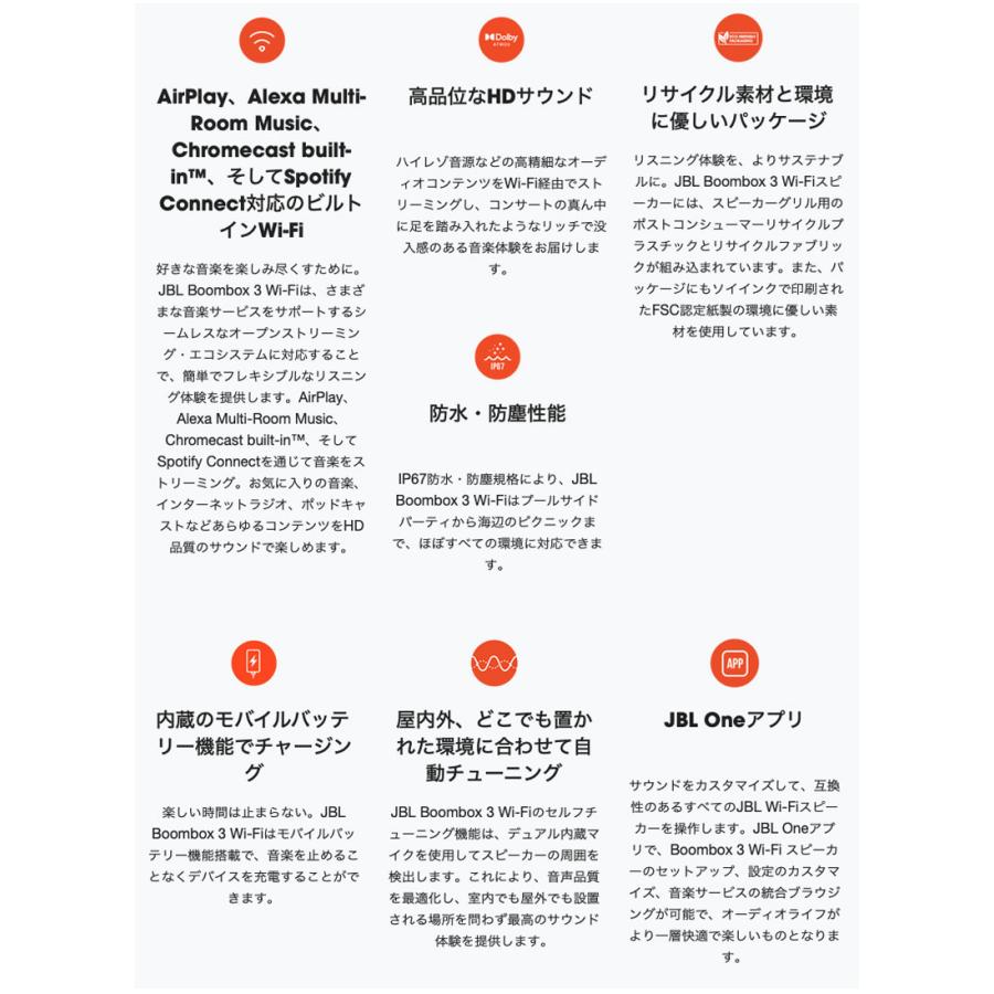JBL Boombox BOOMBOX 3 Wi-Fi JBLBB3WIFIBLKJN ワイヤレス JBL Boombox BOOMBOX 3 Wi-Fi JBLBB3WIFIBLKJN ワイヤレス