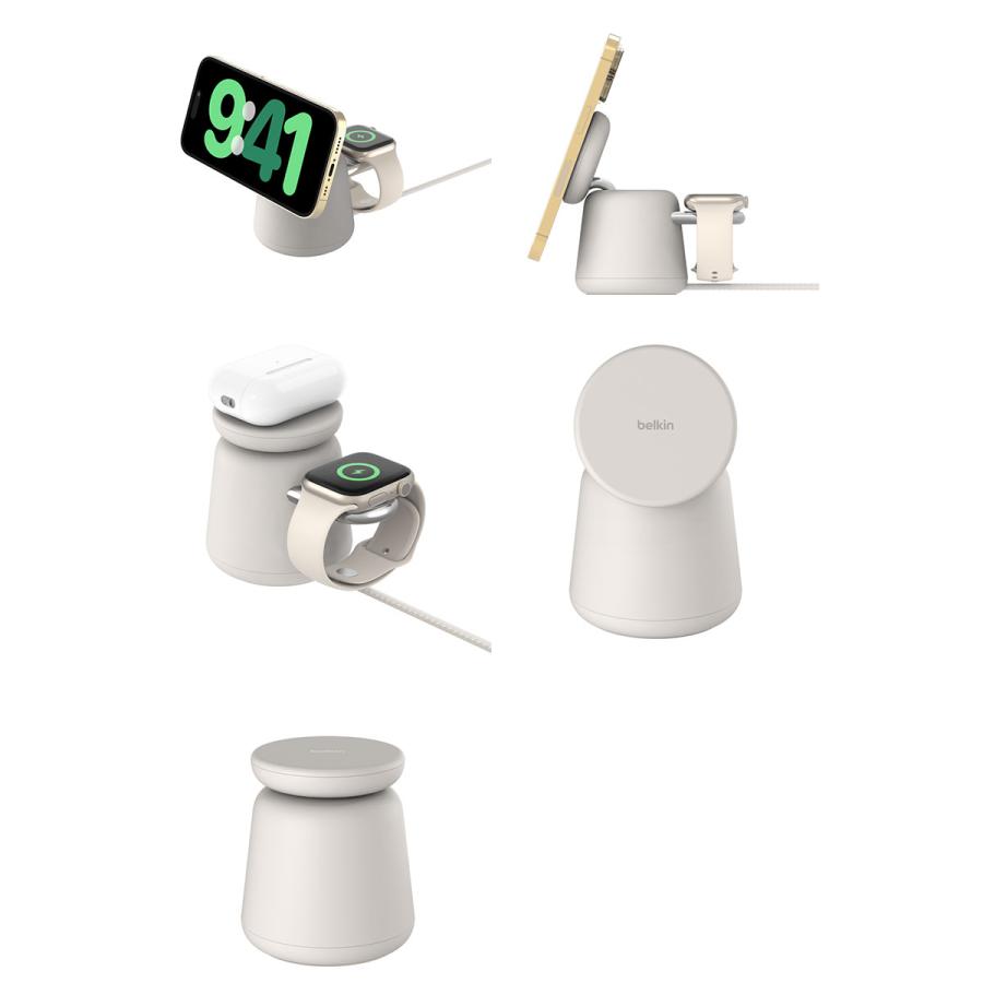 BELKIN ベルキン BoostCharge Pro MagSafe認証 2-in-1 ワイヤレス充電 