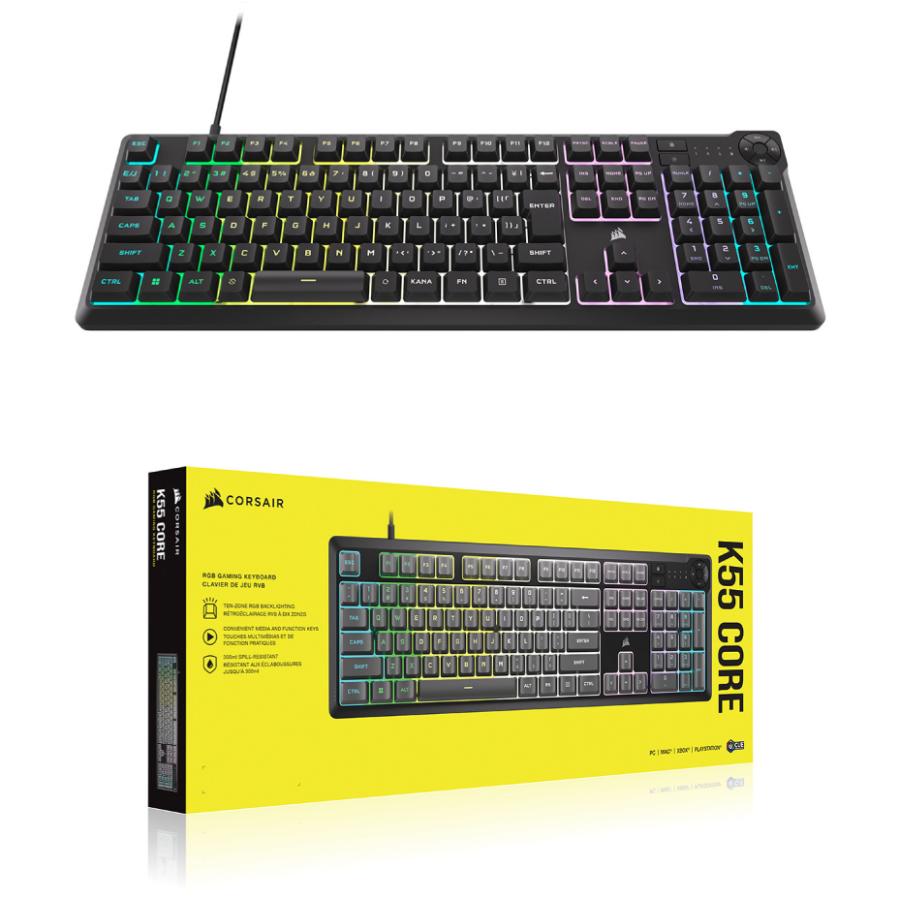 CORSAIR（コルセア） K55 CORE RGB 日本語配列かな無し 有線 フル 