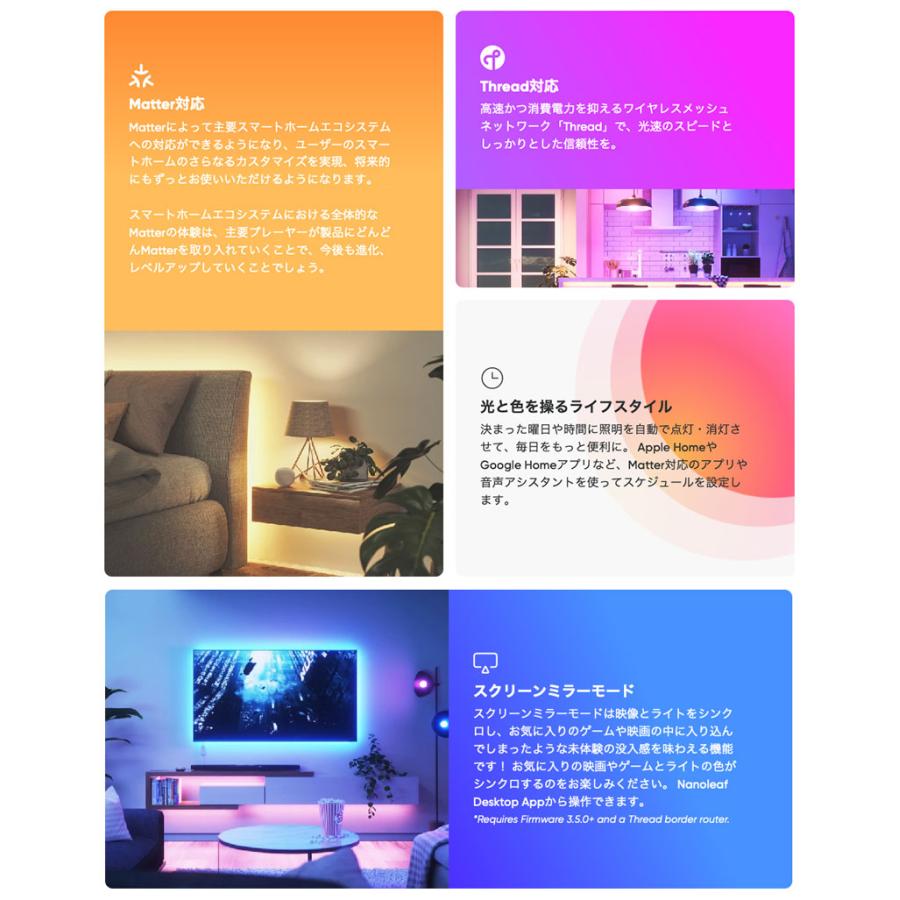 Nanoleaf ナノリーフ 4個セット Essentials Matter スマート電球 A19 