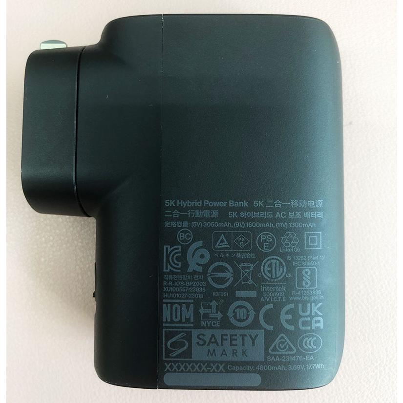 BELKIN ベルキン BoostCharge モバイルバッテリー PD対応 PPS 37W コンセント一体型 5000mAh BPZ003dqBKJP | Belkin | 02