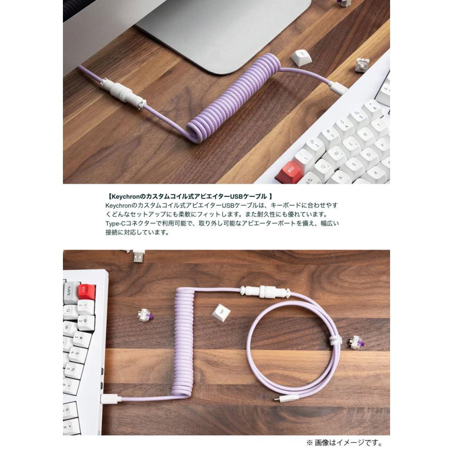 Keychron（キークロン） コイル式アビエイターUSBケーブル ストレート