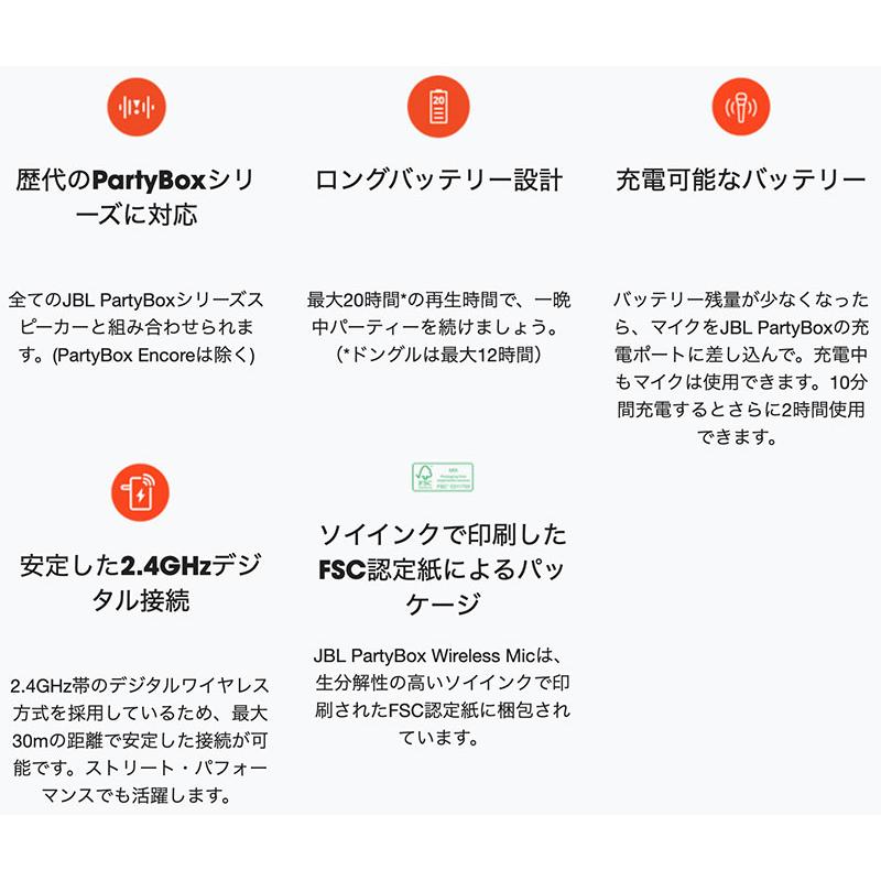 JBL（ジェイビーエル） JBL PARTYBOX WIRELESS MIC バッテリー内蔵 2.4