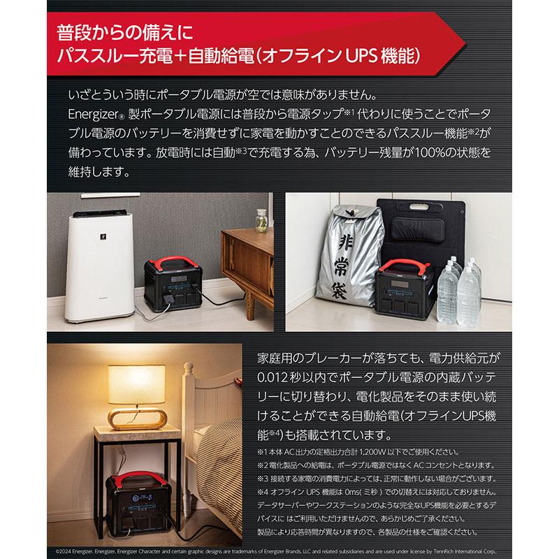 Energizer ポータブル電源　PPS1100W2F Energizer ポータブル電源 PPS1100W2F Portable Power Station
