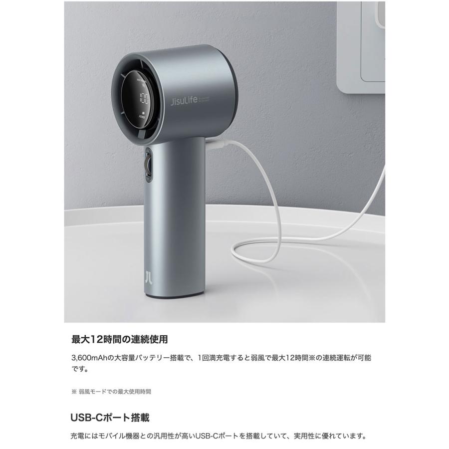 JISULIFE ジスライフ Handheld Fan Pro1 ポータブル扇風機 9m/s