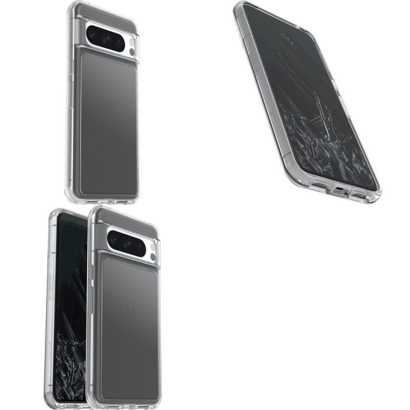 OtterBox Symmetry Series Clear Per Google Pixel 8 | Custodia Trasparente Ultrasottile | Antiurto 3x Standard Militare | Confezione Sostenibile - 3