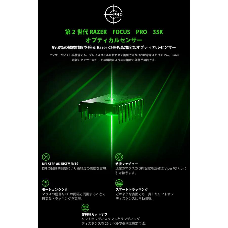 値下げの交渉可 Razer Viper V3 Pro ワイヤレスゲーミングマウス ゲーミングマウス Viper V3 Pro ブラック RZ01-05120100-R3A1 [光学式