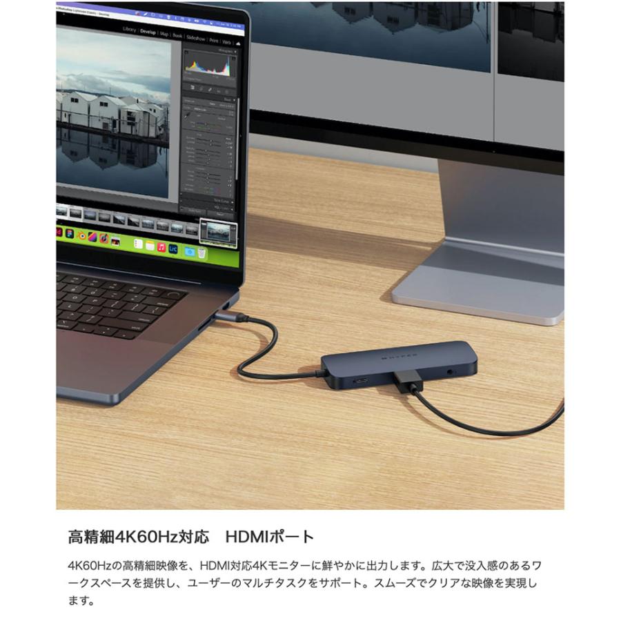 HYPER++ HyperDrive Next 10 Port USB-C ハブ PD対応 急速充電 4K60Hz HDMI USB3.2 USB-A microSD / SD4.0 HP-HD4005GL ネコポス不可｜ec-kitcut｜05