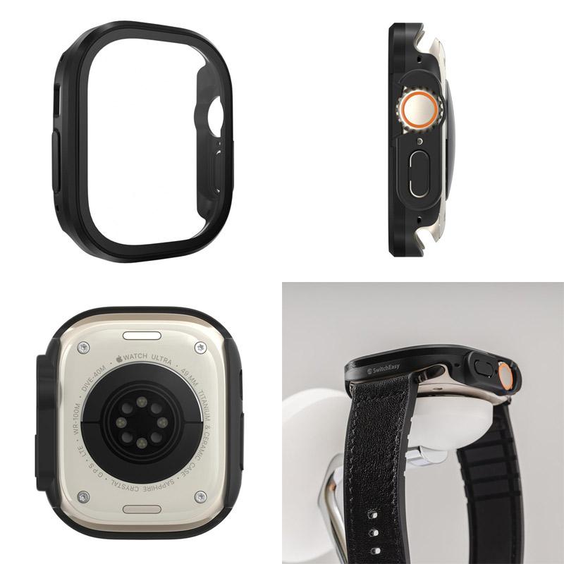SwitchEasy スイッチイージー Apple Watch 49mm Ultra Modern Hybrid Case Midnight Black SE_W49CSPCMH_BK ネコポス送料無料｜ec-kitcut｜02