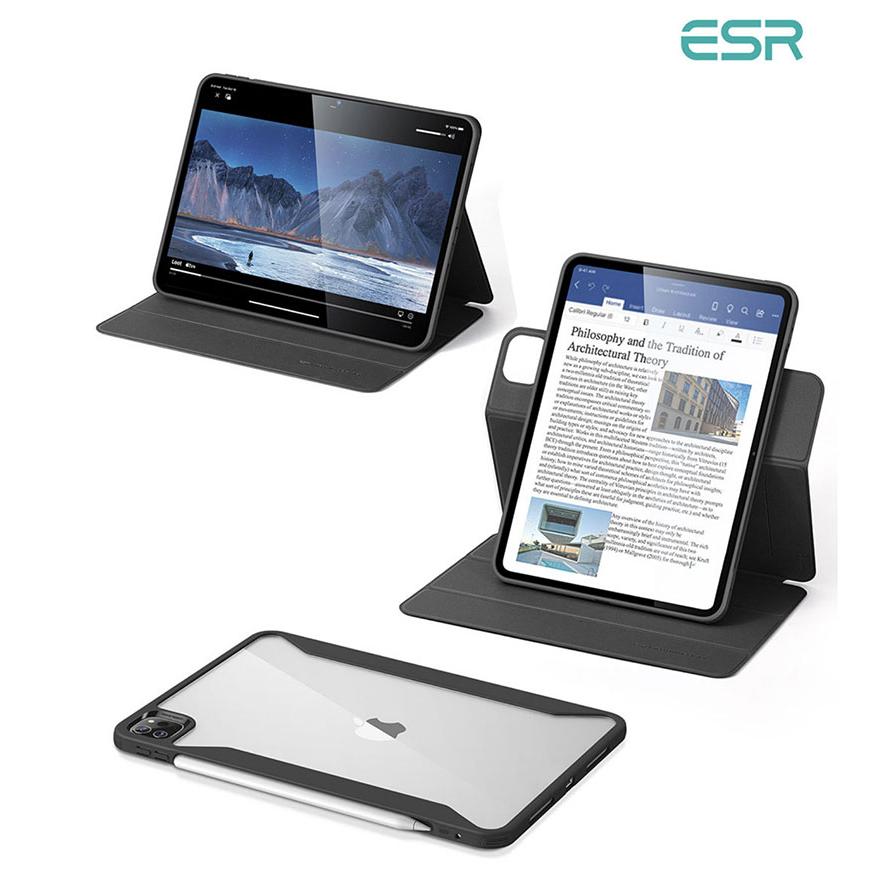 ESR イーエスアール 11インチ iPad Air M3 2025 / M2 2024 / 10.9インチ iPad Air 5 / 4 REBOUND 360 ハイブリッド 2WAYカバー  グレー ネコポス送料無料