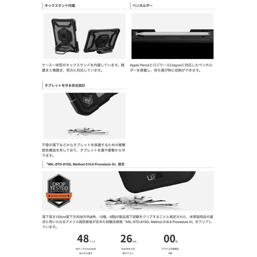 UAG ユーエージー iPad 9th / 8th / 7th PLASMAケース アイス/ブラック UAG-IPD9-T-IC/BK | URBAN ARMOR GEAR | 02