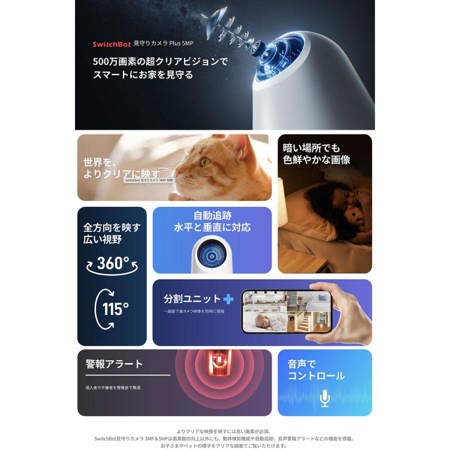 SwitchBot スイッチボット 見守りカメラPlus 5MP / HubMini Matter対応