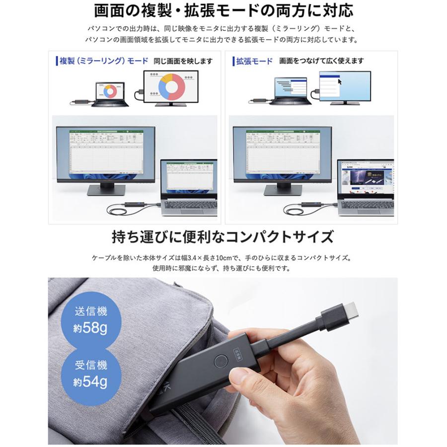 SANWA SUPPLY（サンワサプライ） SANWA 4K対応ワイヤレスHDMI