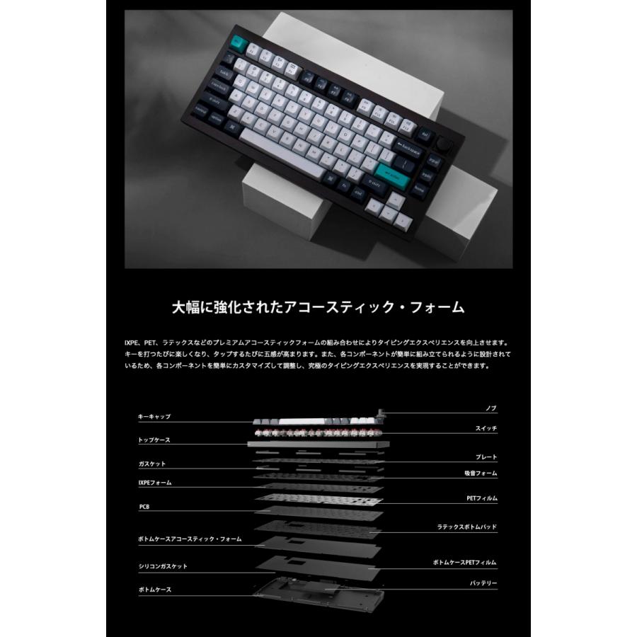 Keychron Q1 Max QMK/VIA シェルホワイト 英語配列 ホットスワップ 