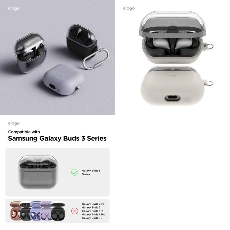 elago エラゴ Galaxy Buds3 / Buds3 Pro / Buds3 FE DUO HANG CASE Clear Black EL_GBNCSSCDO_CB | elago | 02