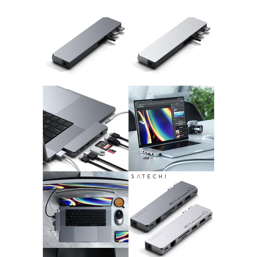 Satechi サテチ Pro Hub Max USB-C PRO PD対応 8-in-1 ハブアダプター Space Gray PST-UCPHMXM