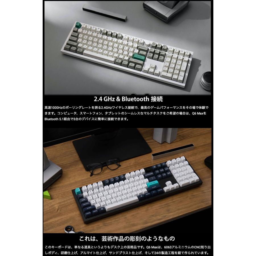 Keychron Q6 Max QMK/VIA シェルホワイト Mac日本語配列 Gateron Keychron Q6 Max QMK/VIA シェルホワイト Mac日本語配列 Gateron
