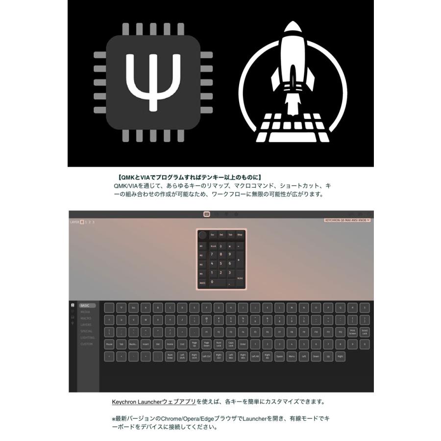 Keychron Q0 Max QMK カーボンブラック カスタムテンキー Keychron Q0 Max QMK カーボンブラック カスタムテンキー