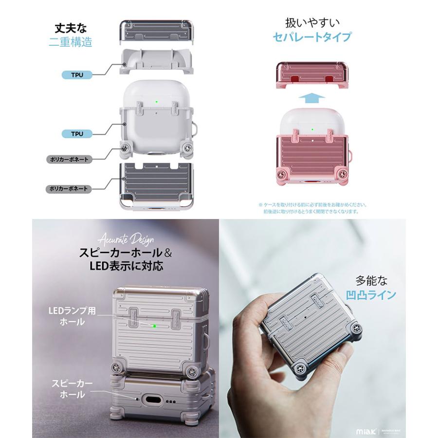 miak（ミアック） AirPods 4 スーツケースデザイン キャリーケース