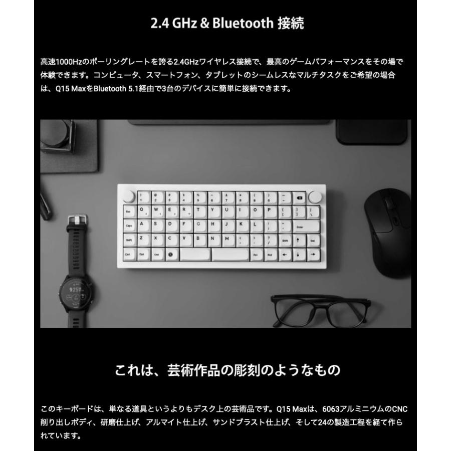 Keychron Q15 Max オーソリニア レイアウト ブラック 英語配列 ホット