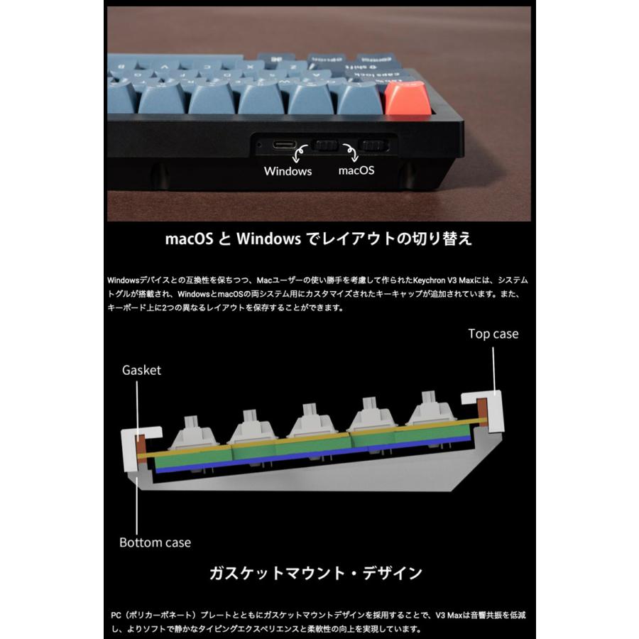 Keychron V3 MAX QMK/VIA Mac日本語配列 ホットスワップ Gateron Keychron V3 MAX QMK/VIA Mac日本語配列 ホットスワップ Gateron