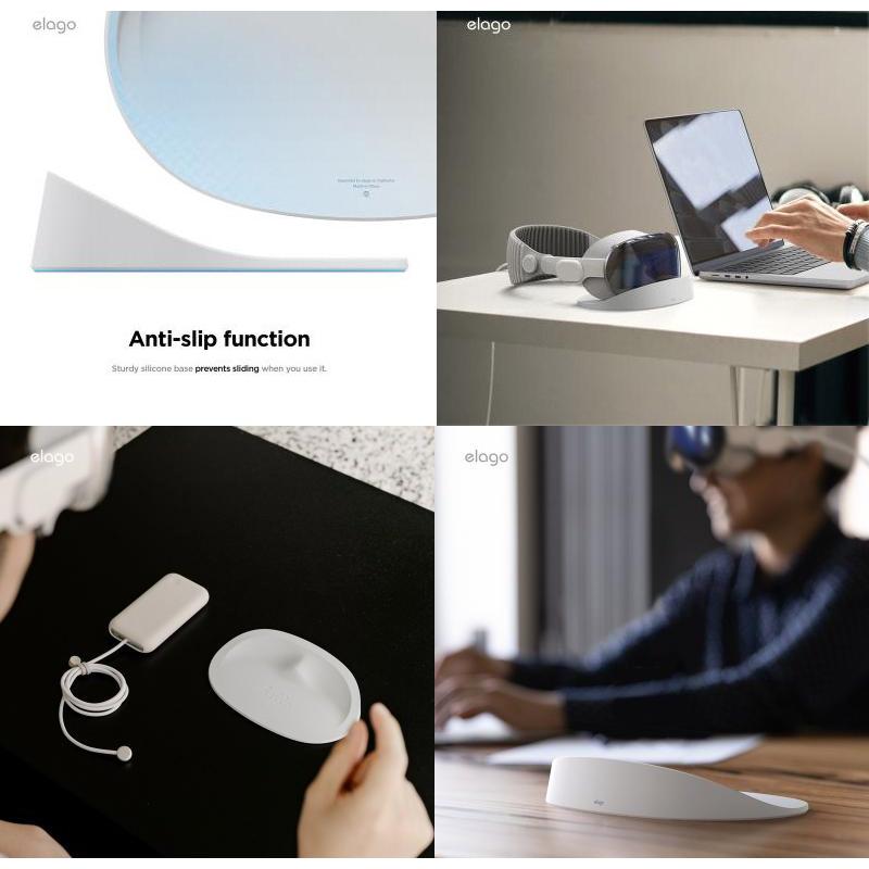 elago エラゴ Apple Vision Pro SLICONE TRAY 専用トレイ Light Grey EL_AVPSTSCTR_LG | elago | 02