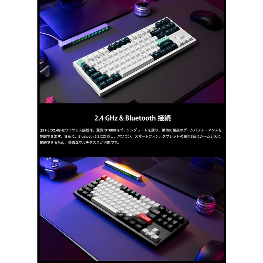 Keychron Q3 HE カーボンブラック JIS配列 キーボード Q3 Pro RGBライト(茶軸) カーボンブラック Q3P-M3-JIS