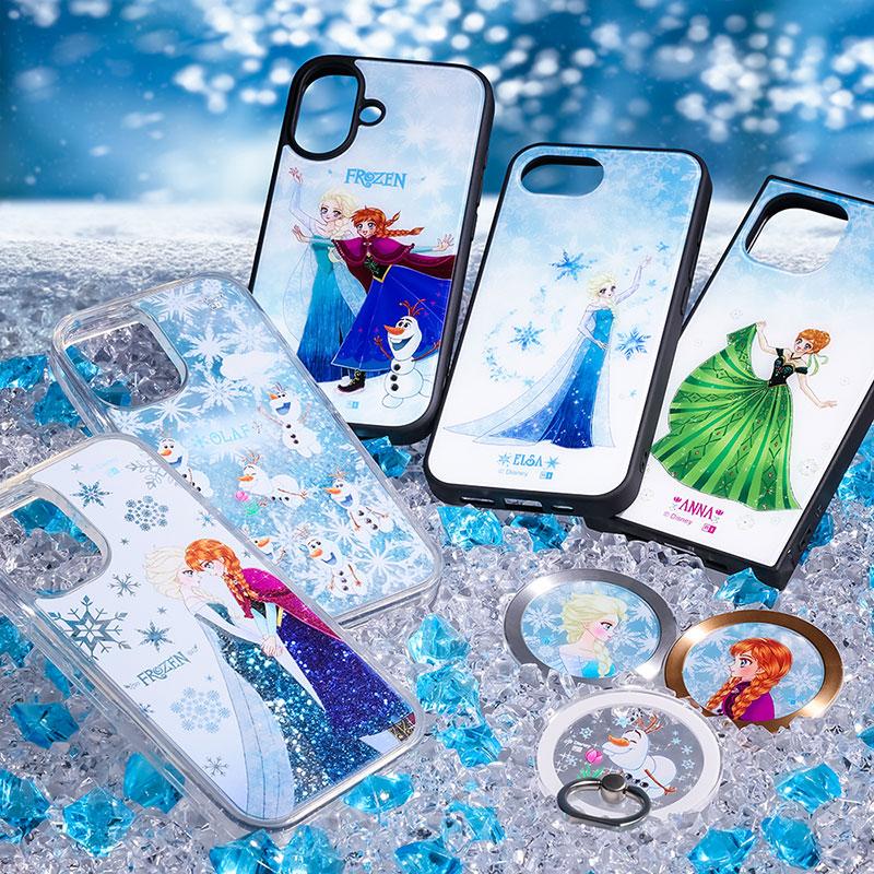 ingrem iPhone SE 第3世代 / SE 第2世代 / 8 / 7 ディズニー 衝撃吸収 グリッターケース アナと雪の女王 中川翔子art_エルサとアナ | ingrem | 01