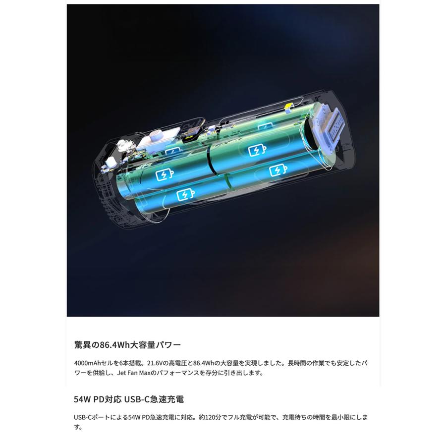 ブロワー 充電式 小型 KiCA Jet Fan MAX 小型エアブロワーガン