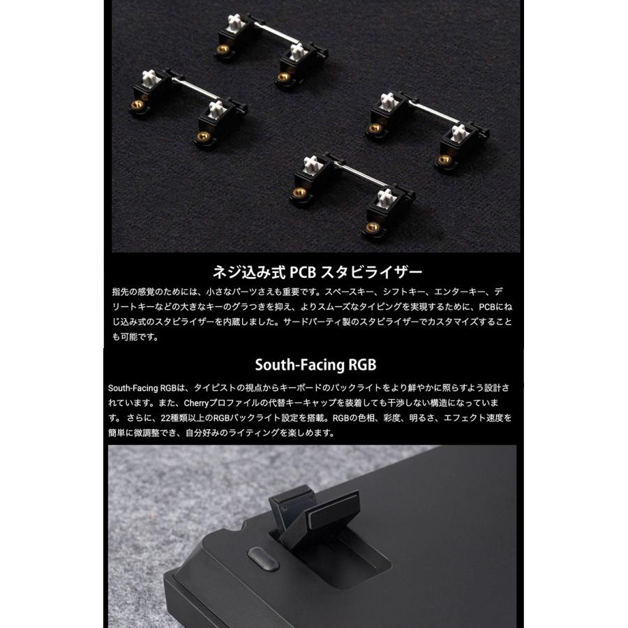 Keychron K10 Max QMK Mac日本語配列 ホットスワップ Keychron Super スイッチ バナナ軸 WHITE LEDライト キーボード_7