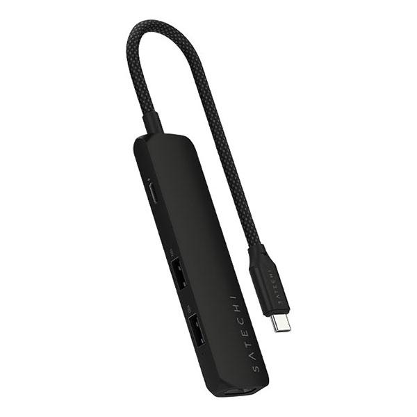 Satechi サテチ 4-in-1 USB-C Slim Multiport Adapter 4K PD対応 スリムマルチアダプター Black PST-P4SK | SATECHI