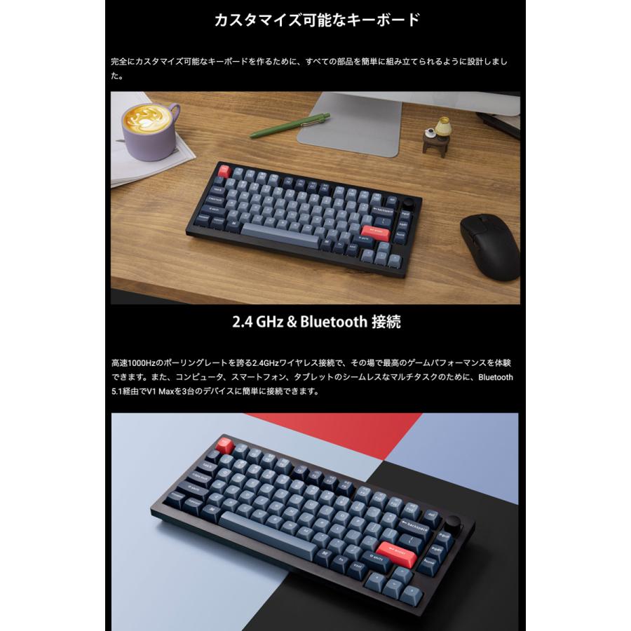 【美品】Keychron V1 Max レトロカラー JIS 赤軸 キーボード V1 Max(赤軸) レトロカラー V1M-R1-JIS [有線・ワイヤレス