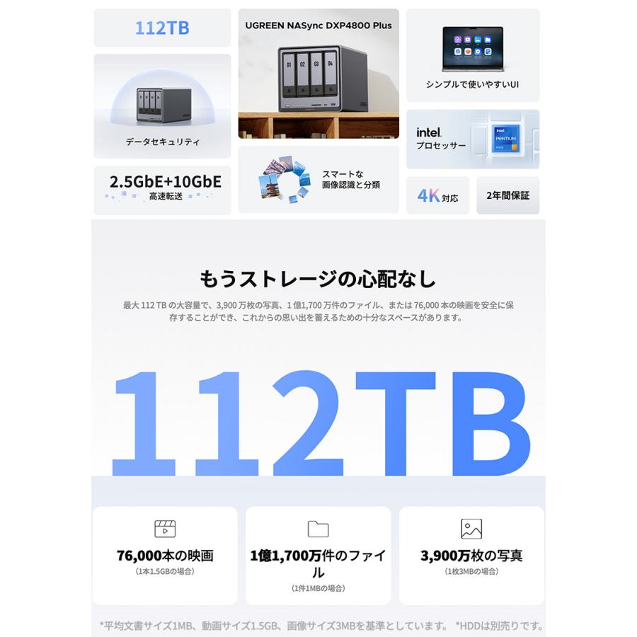 UGREEN ユーグリーン NASync DXP4800 Plus 4+2ベイ DXP4800Plus