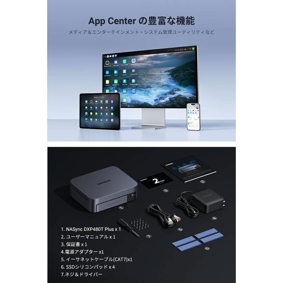 UGREEN ユーグリーン NASync DXP480T Plus 4ベイ ネコポス不可