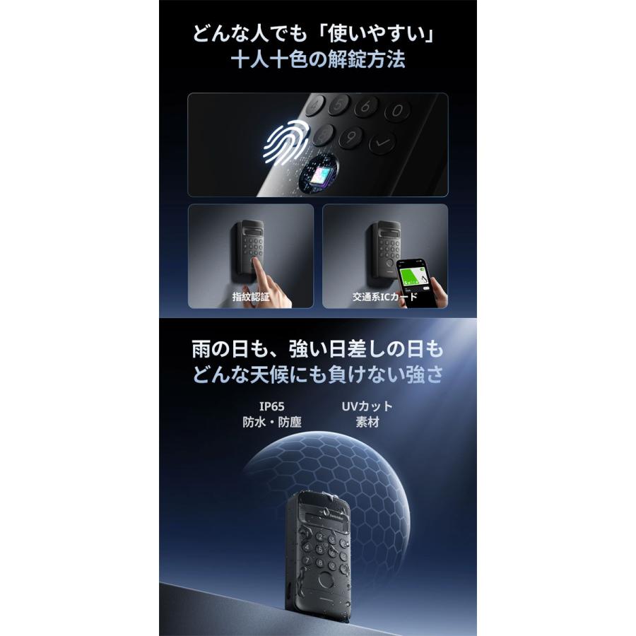 SwitchBot（スイッチボット） ドアロック 顔認証セット ブラック