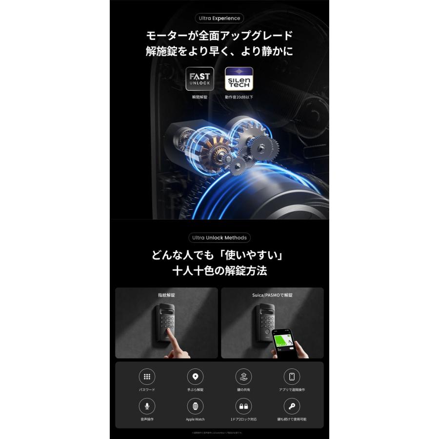 SwitchBot（スイッチボット） ドアロックUltra 顔認証セット＋ハブ3