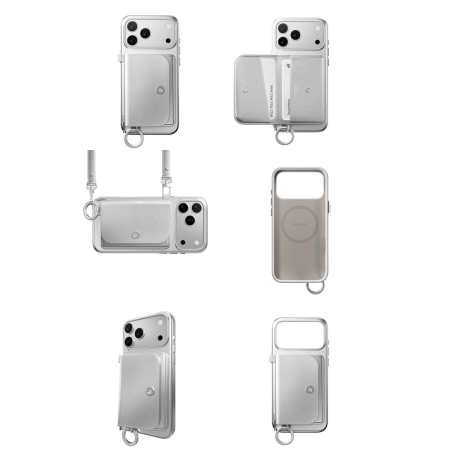 【MagEasy】 iPhone 17 Pro 対応 ケース シルバー/シルバー MAGEASY MagEasy マグイージー iPhone 17 Pro Max Pouch M