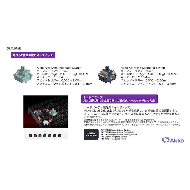 Akko Akko TAC75 HE Astrolink ラピッドトリガー 磁気スイッチ