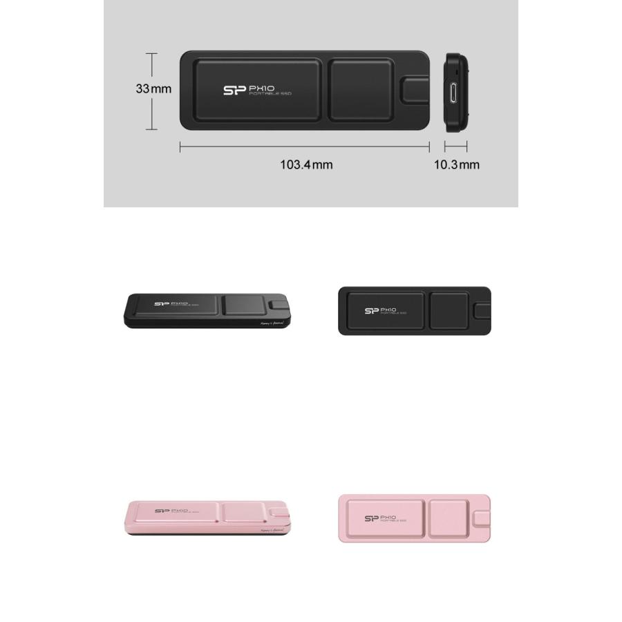 Silicon Power（シリコンパワー） 2TB PX10 USB 3.2 Gen 2 Portable